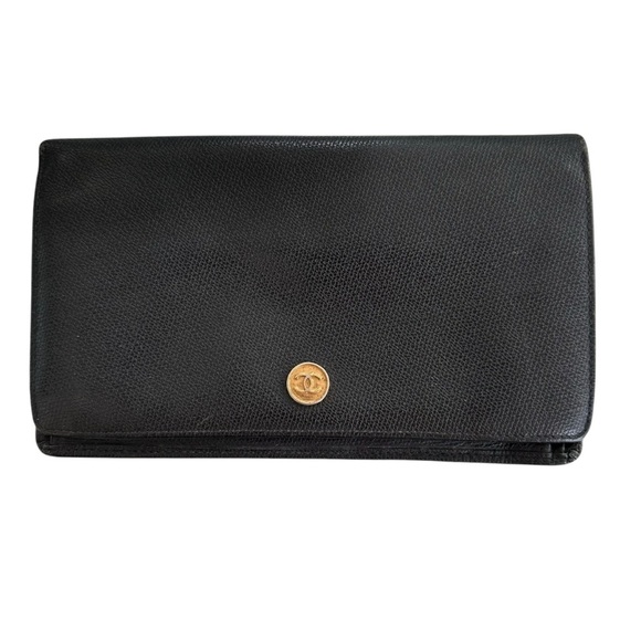CHANEL Black Wallet with Gold Accent - Picture 3 of 15
